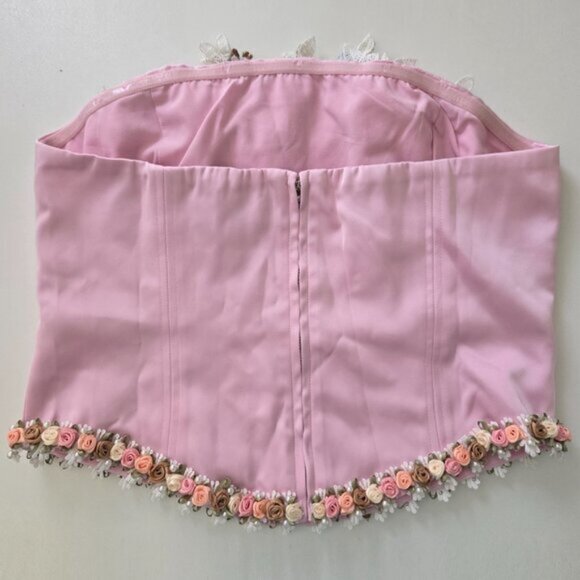 Fillyboo Peaches & Pearls Floral Bustier in Candy Pink Size XL NWT b62E - Picture 4 of 9